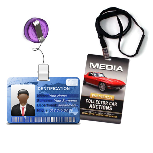 PLASTIC ID CARD FOR LANYARD OR RETRACTABLE